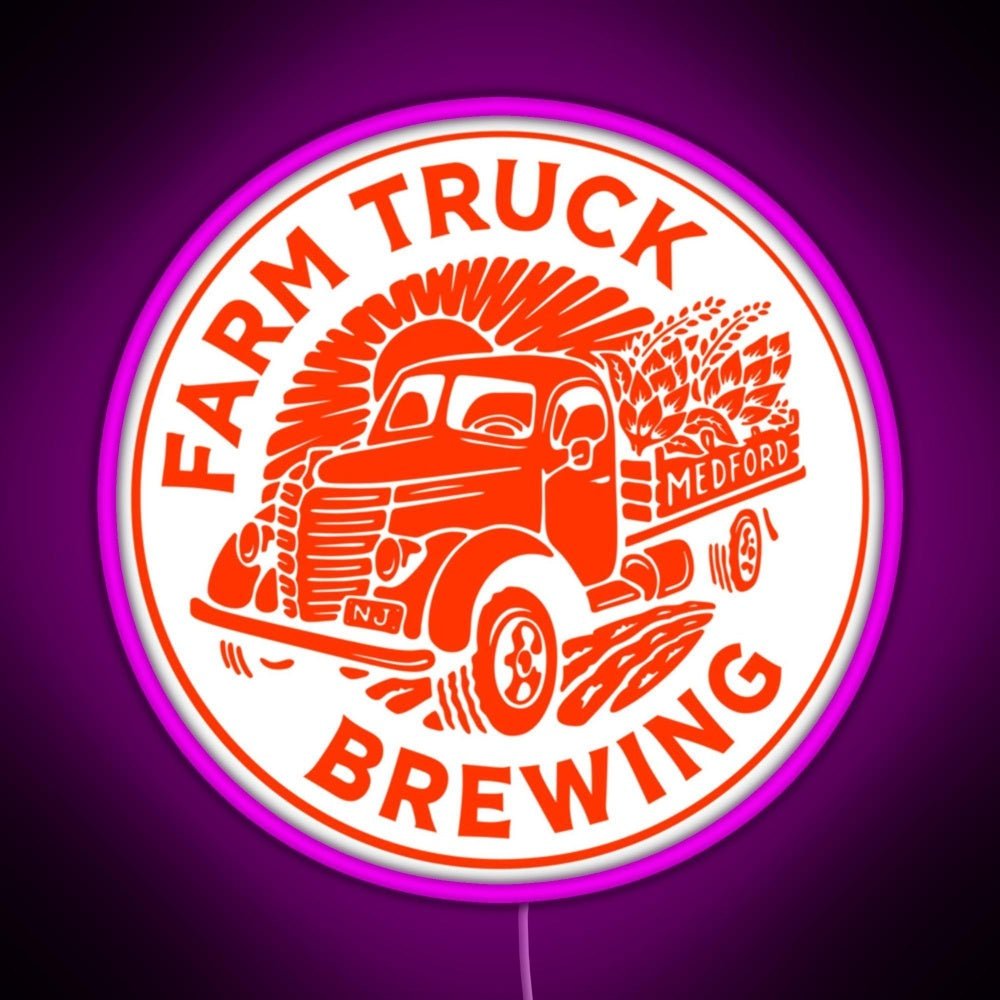 Farm Truck Brewing Rgb Led Neon Sign Pop Wall Art - Shineneon