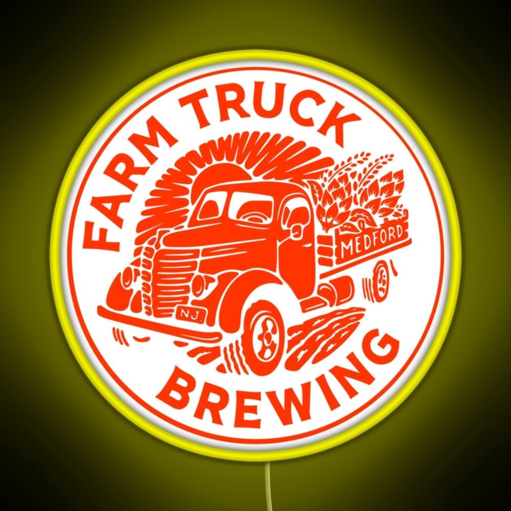 Farm Truck Brewing Rgb Led Neon Sign Pop Wall Art - Shineneon
