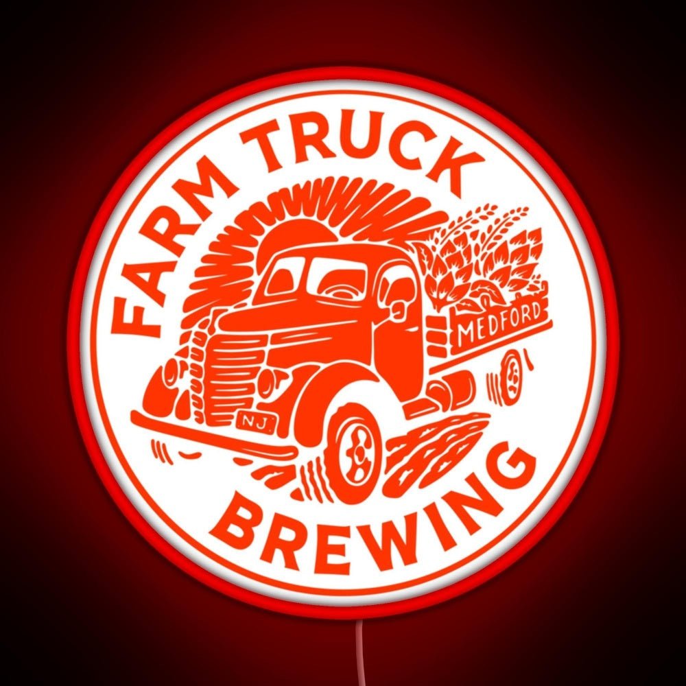 Farm Truck Brewing Rgb Led Neon Sign Pop Wall Art - Shineneon