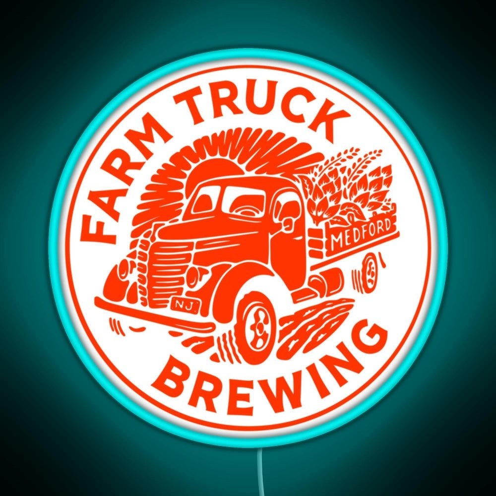 Farm Truck Brewing Rgb Led Neon Sign Pop Wall Art - Shineneon