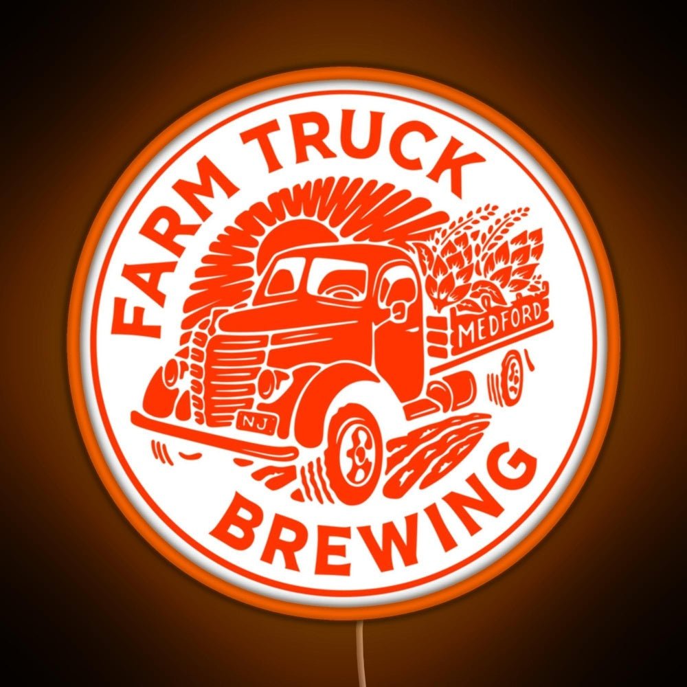 Farm Truck Brewing Rgb Led Neon Sign Pop Wall Art - Shineneon