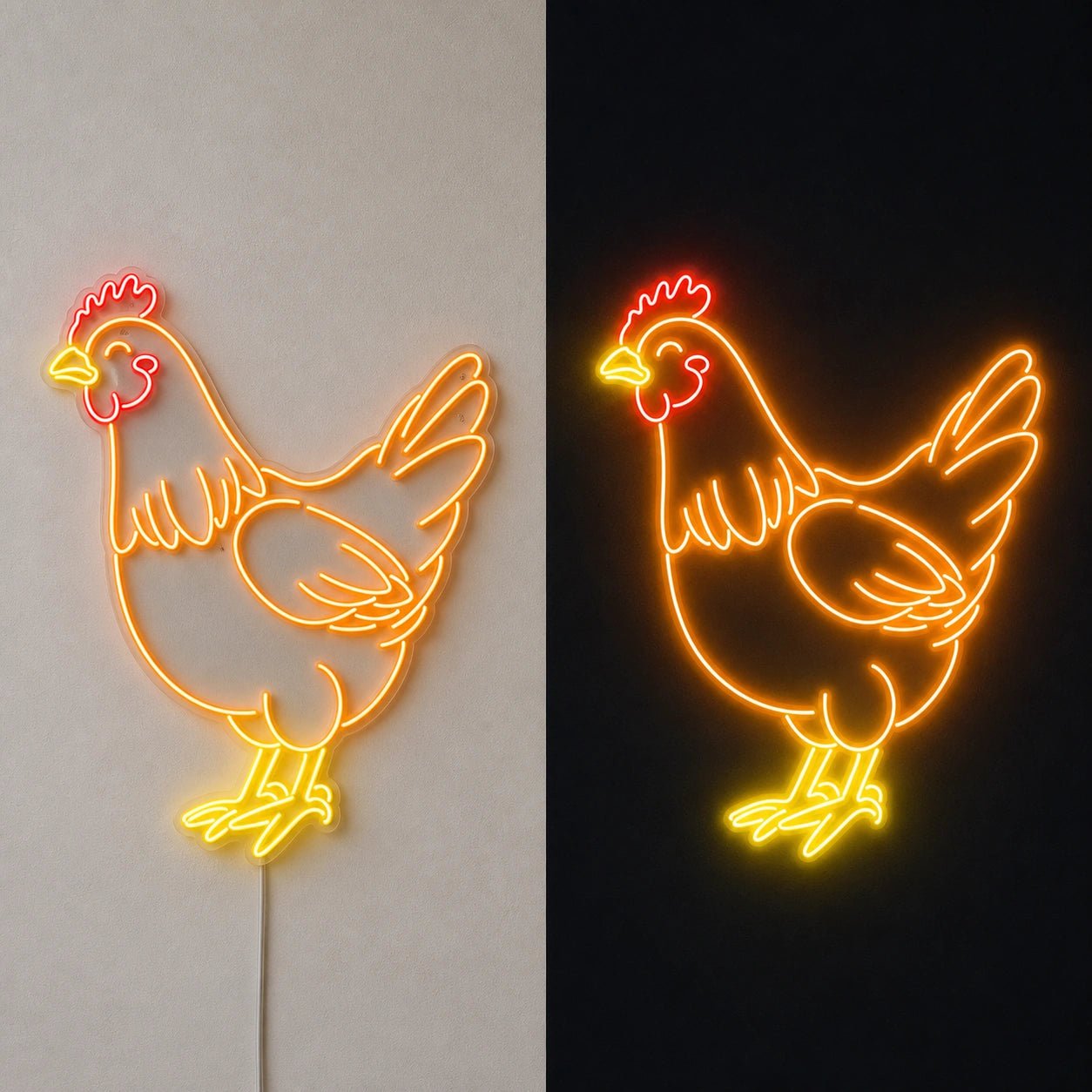 Farmhouse Hen Chicken Vintage LED Neon Sign - Shineneon