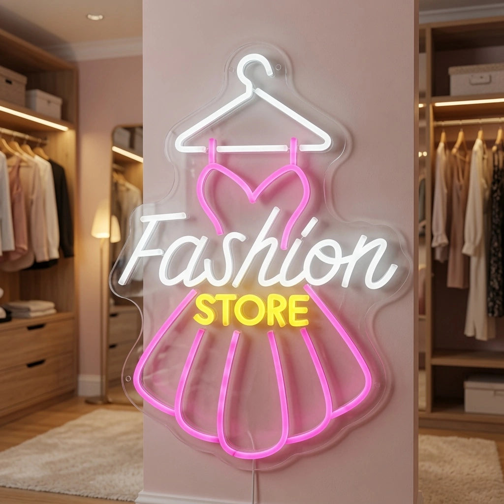 Fashion Store LED Neon Sign Home Decor - 03 Real Lifestyle Scene