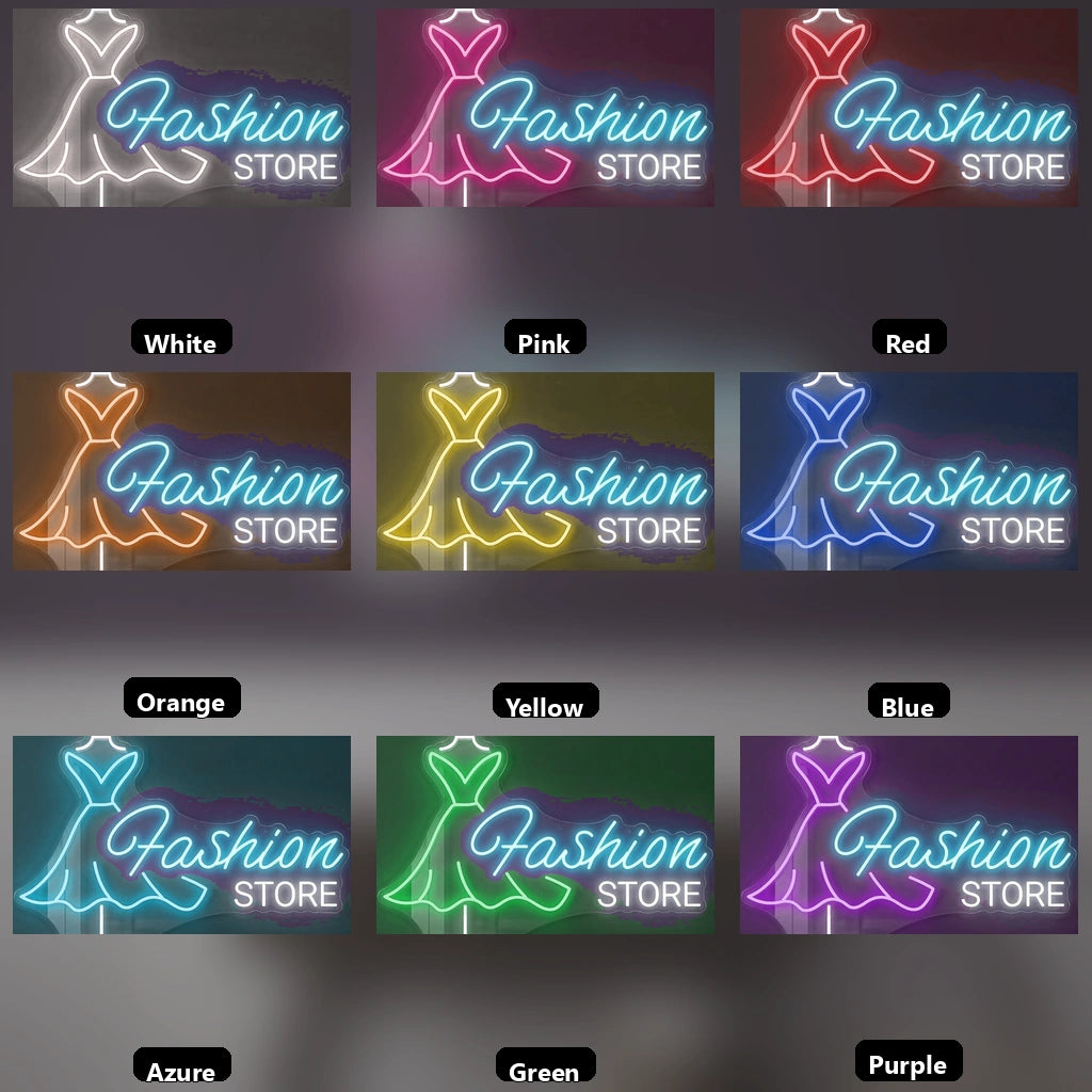 Fashion Store LED Neon Sign Home Wall Art - 05 Color Grid