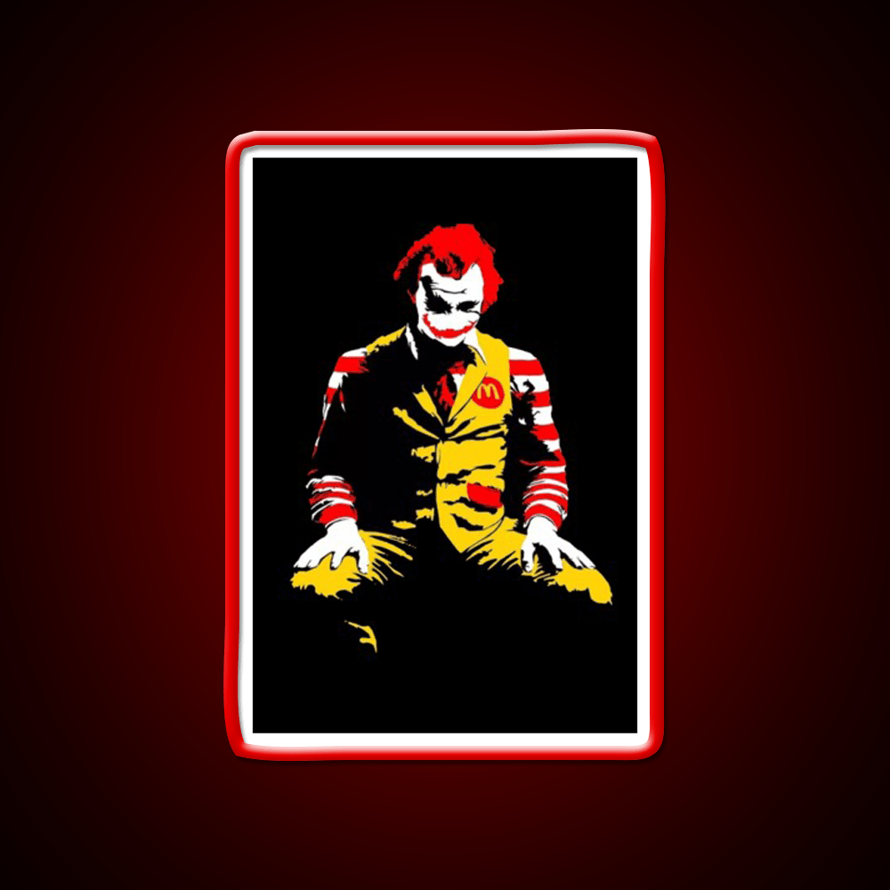 Fast Food Clown Killer Fast Food Led Neon Sign For Burger Place Rgb Color - Shineneon