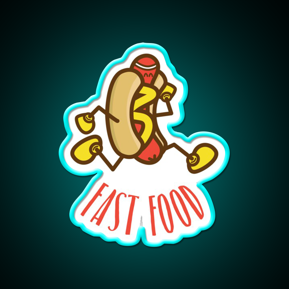 Fast Food Cute Fast Food Shirt Fast Food Led Neon Sign For Burger Place Rgb Color