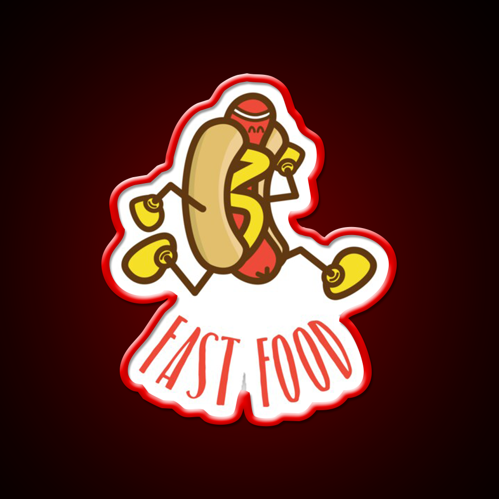 Fast Food Cute Fast Food Shirt Fast Food Led Neon Sign For Burger Place Rgb Color