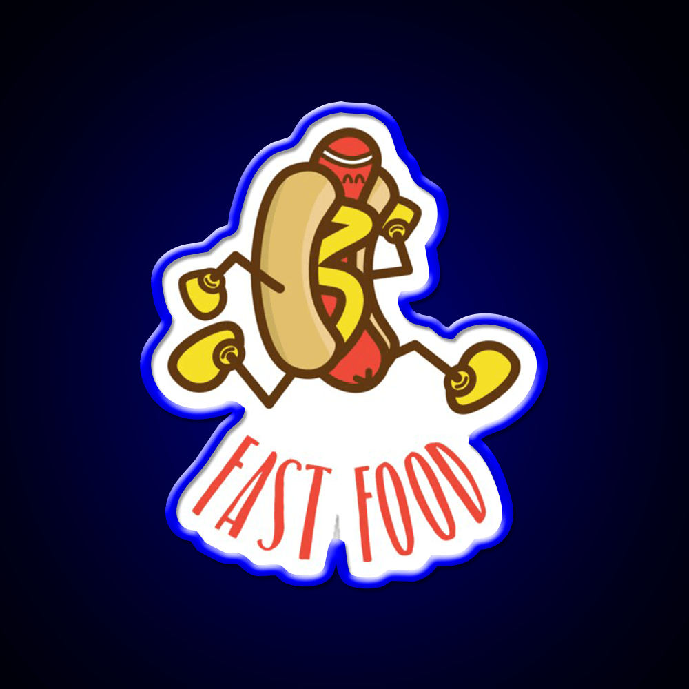 Fast Food Cute Fast Food Shirt Fast Food Led Neon Sign For Burger Place Rgb Color - Shineneon