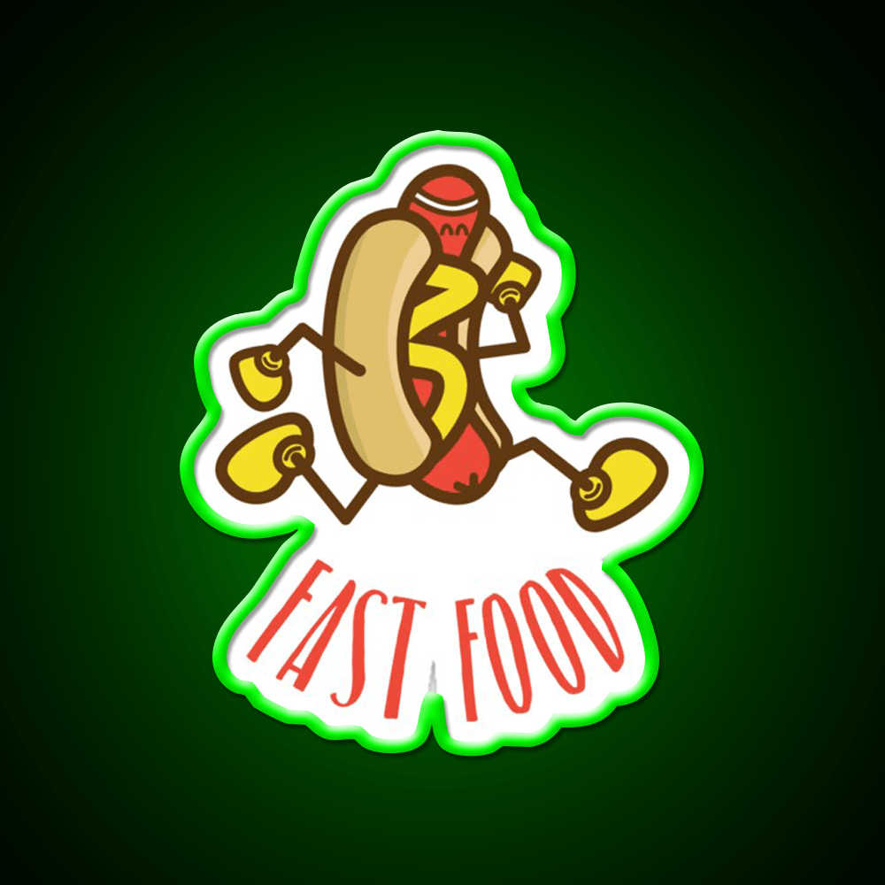 Fast Food Cute Fast Food Shirt Fast Food Led Neon Sign For Burger Place Rgb Color - Shineneon