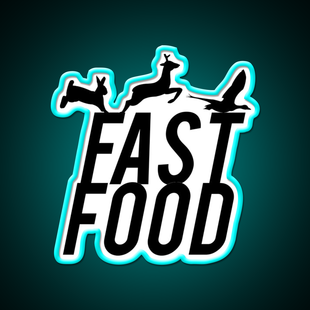 Fast Food Deer Hunter Venison Fast Food Led Neon Sign For Burger Place Rgb Color