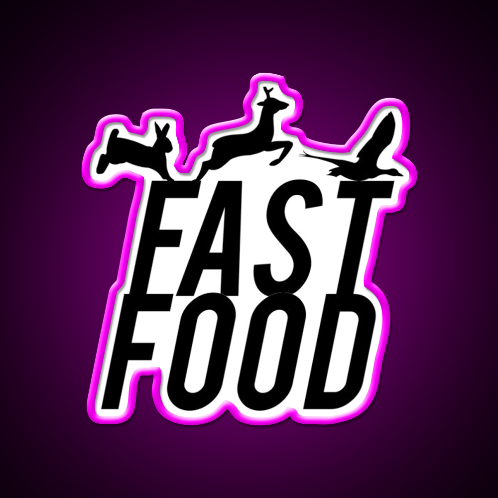 Fast Food Deer Hunter Venison Fast Food Led Neon Sign For Burger Place Rgb Color