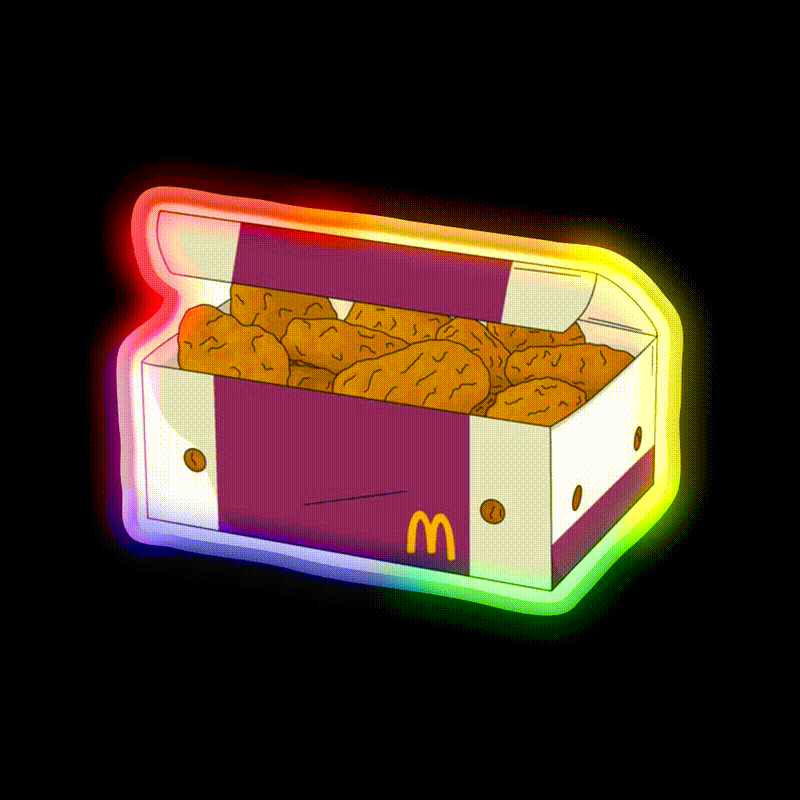 Fast Food Design Fast Food Led Neon Sign For Burger Place Rgb Color