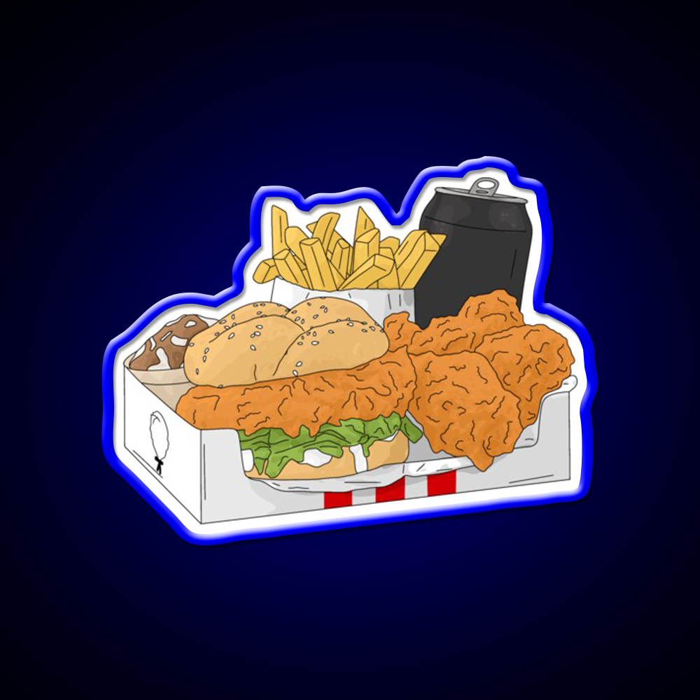 Fast Food Design Fast Food Led Neon Sign For Burger Place Wall Art Rgb Color