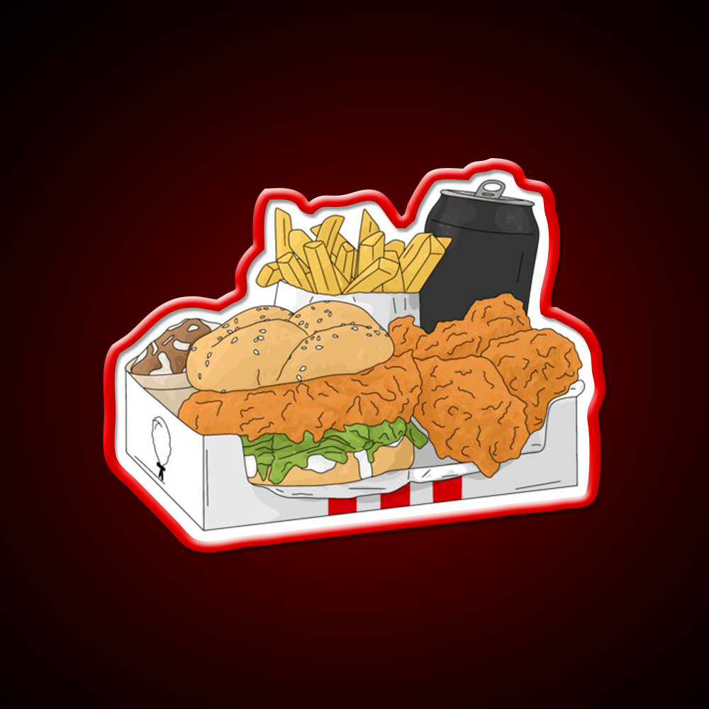 Fast Food Design Fast Food Led Neon Sign For Burger Place Wall Art Rgb Color