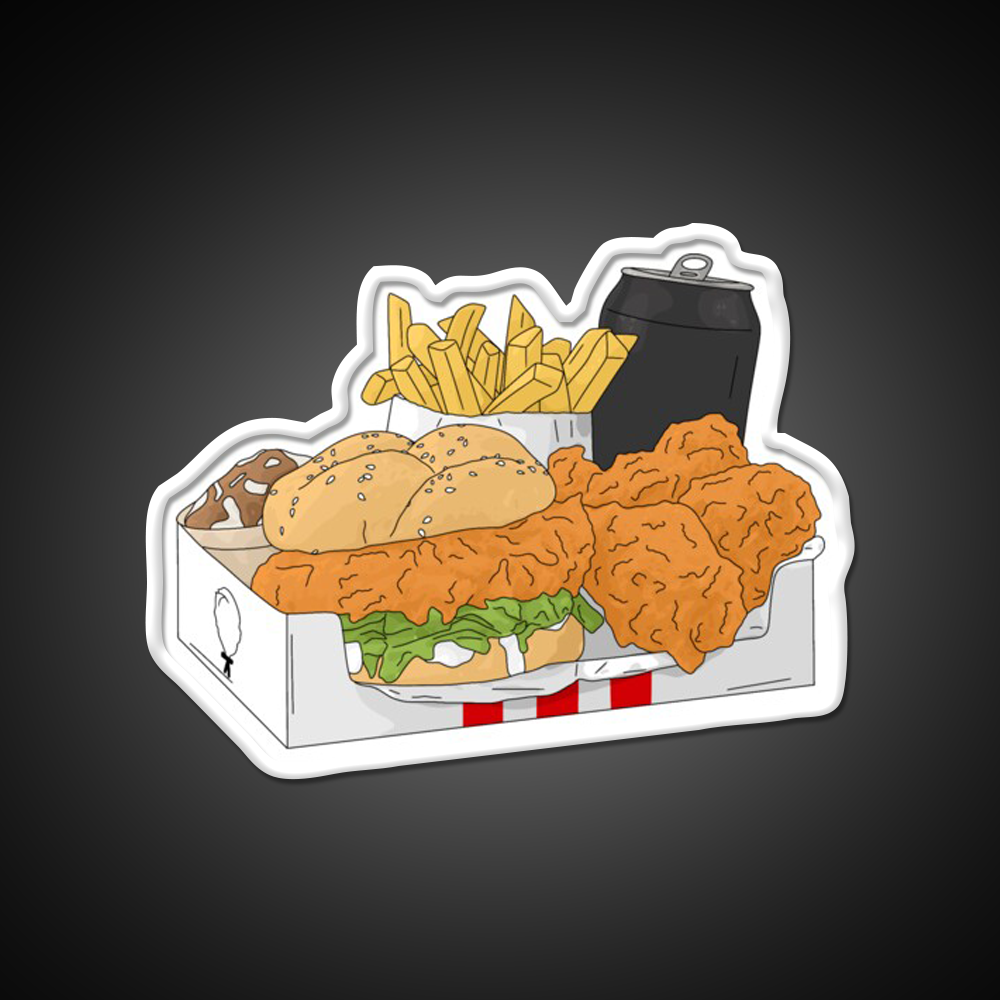 Fast Food Design Fast Food Led Neon Sign For Burger Place Wall Art Rgb Color