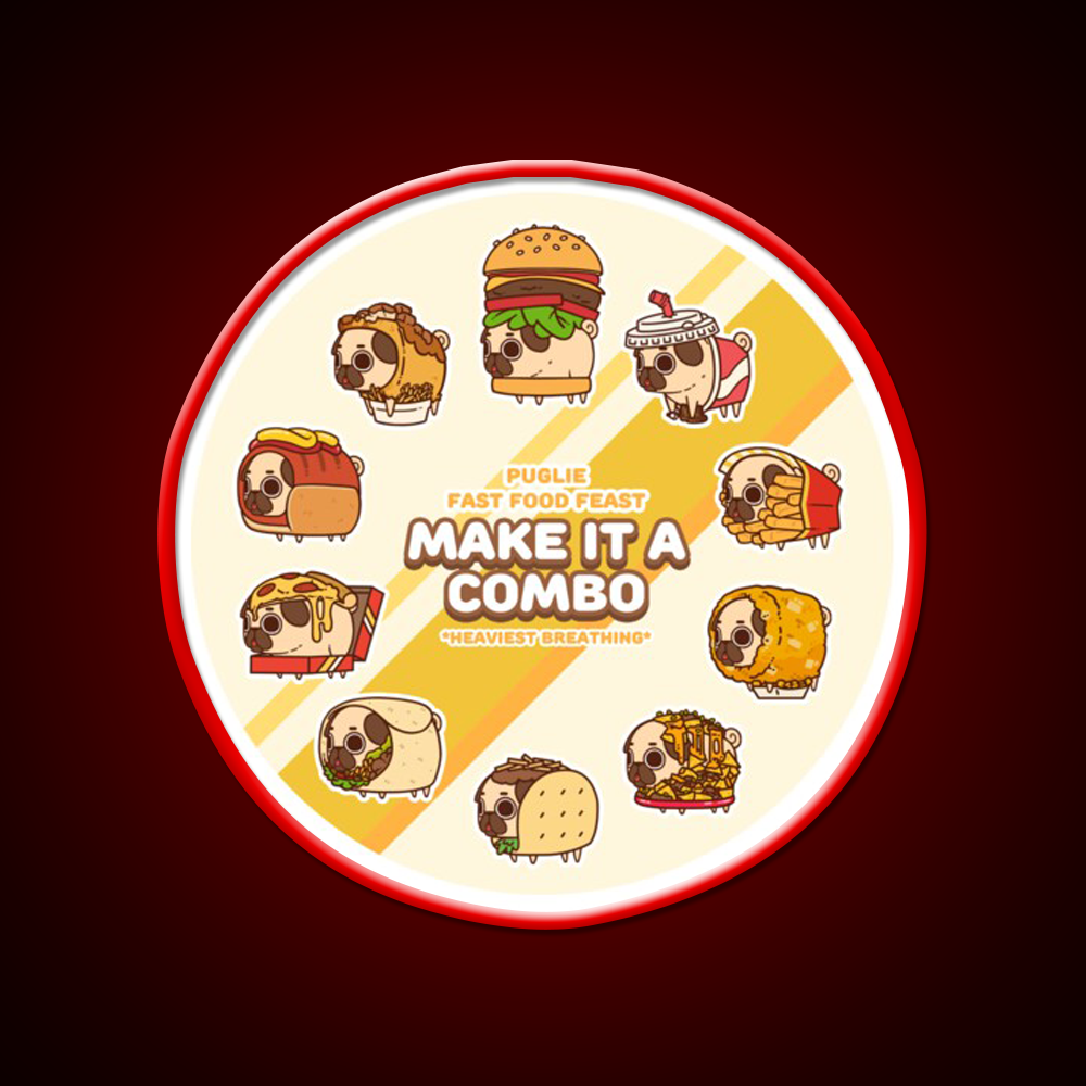 Fast Food Feast Fast Food Led Neon Sign For Burger Place Rgb Color