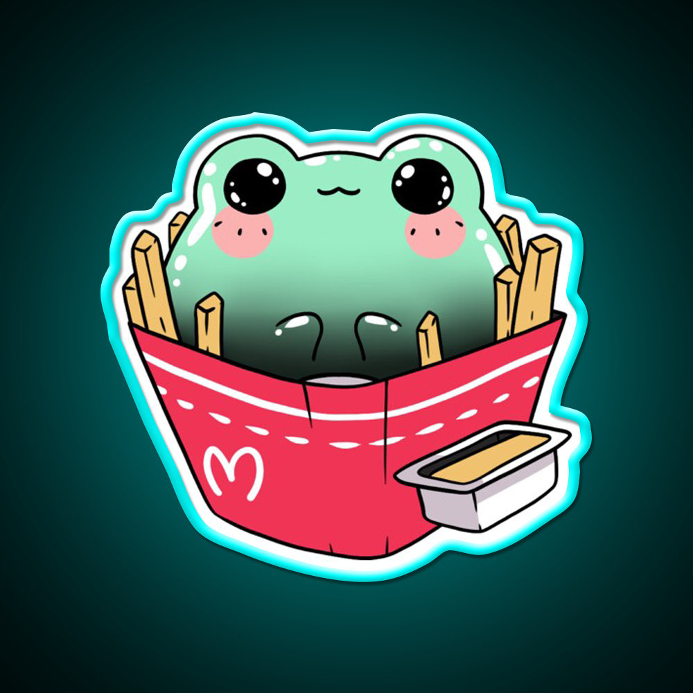 Fast Food Frog Fast Food Led Neon Sign For Burger Place Rgb Color