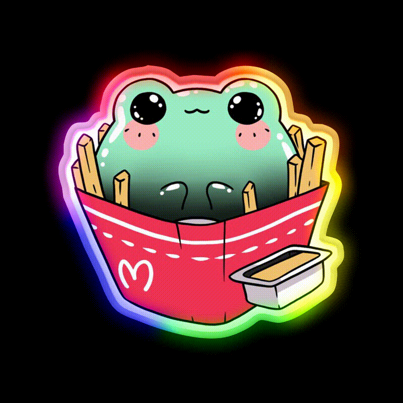 Fast Food Frog Fast Food Led Neon Sign For Burger Place Rgb Color