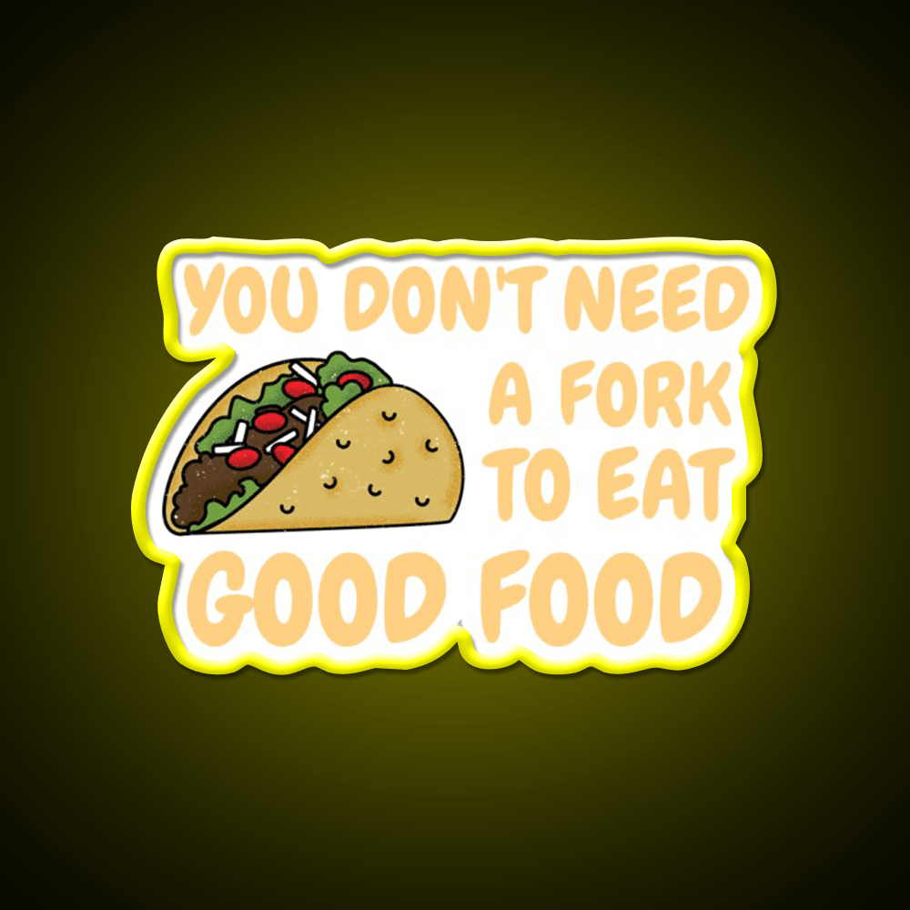 Fast Food Good Food Funny Quote Fast Food Led Neon Sign For Burger Place Rgb Color - Shineneon
