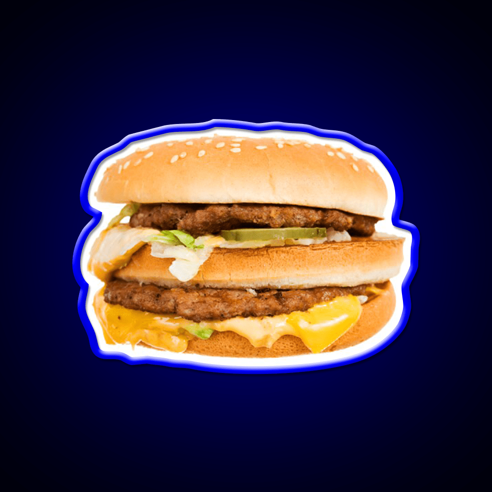 Fast Food Hamburger With The Toppings Led Neon Sign For Burger Place Rgb Color - Shineneon