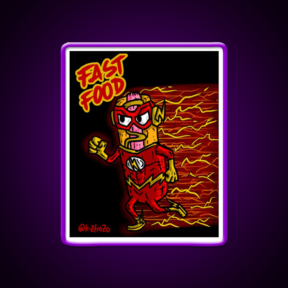 Fast Food Hot Dog Flash Fast Food Led Neon Sign For Burger Place Rgb Color - Shineneon