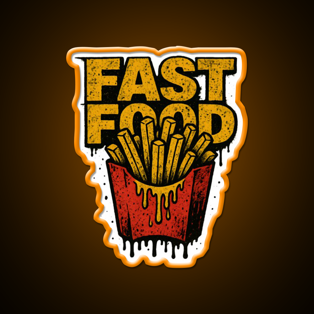 Fast Food Led Neon Sign For Burger Place Business Neon Sign Rgb Color