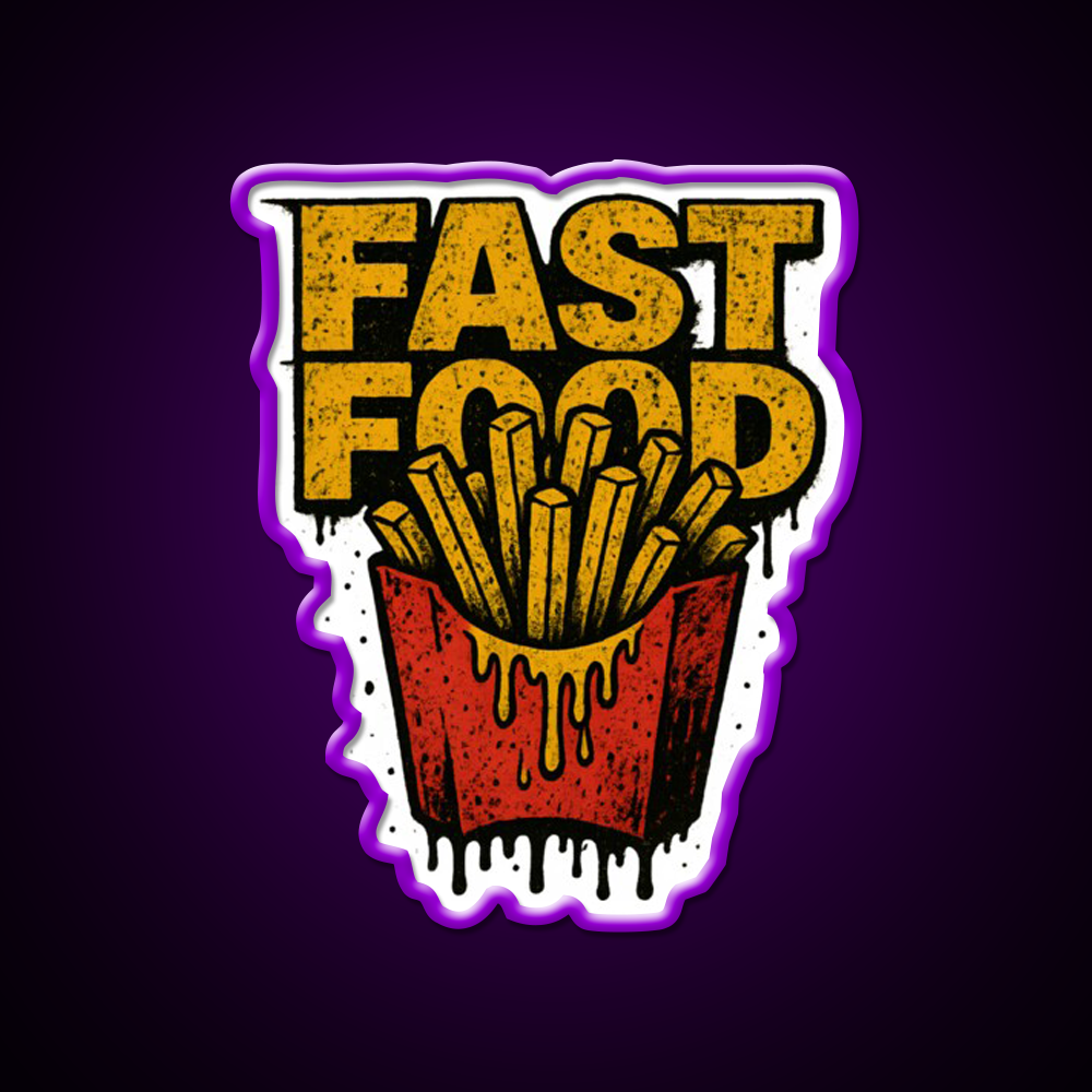 Fast Food Led Neon Sign For Burger Place Business Neon Sign Rgb Color