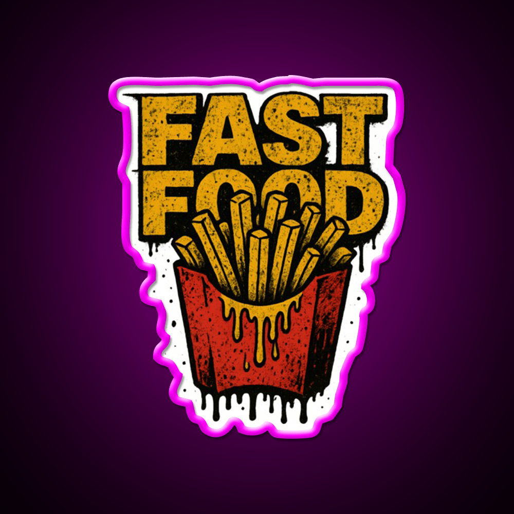 Fast Food Led Neon Sign For Burger Place Business Neon Sign Rgb Color - Shineneon