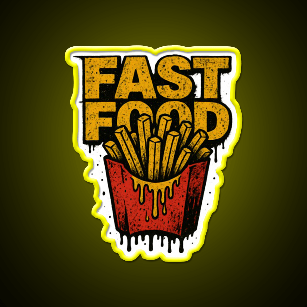 Fast Food Led Neon Sign For Burger Place Business Neon Sign Rgb Color - Shineneon