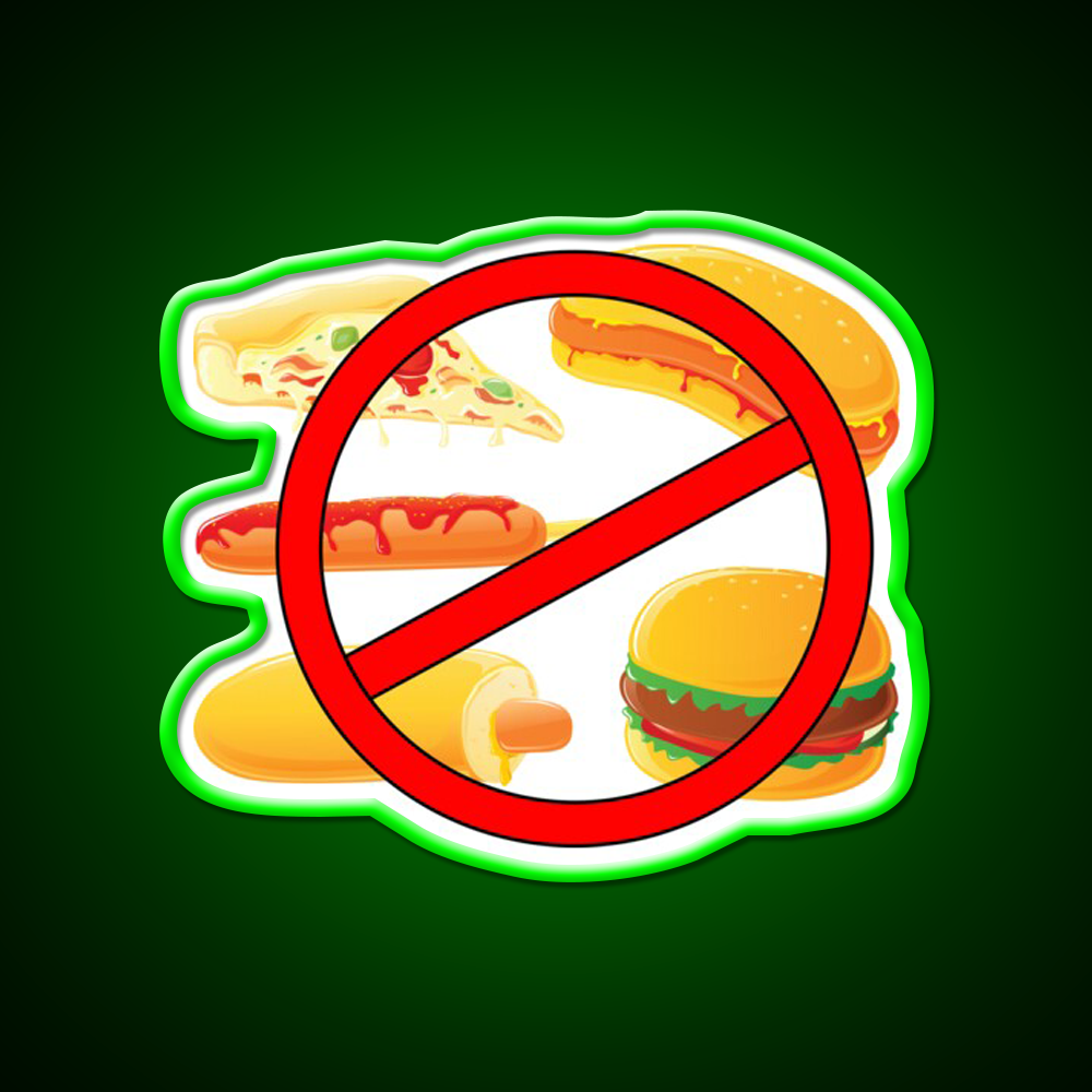 Fast Food Led Neon Sign For Burger Place Rgb Color