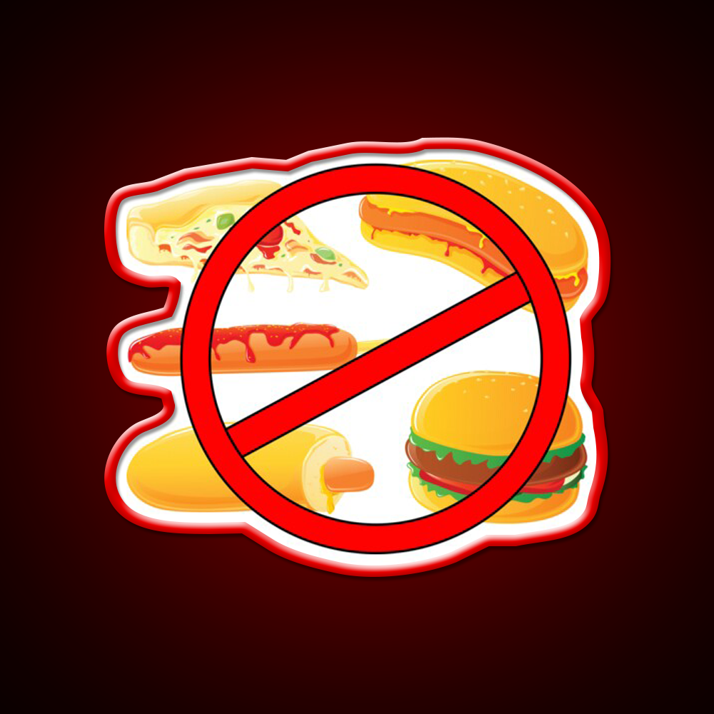 Fast Food Led Neon Sign For Burger Place Rgb Color