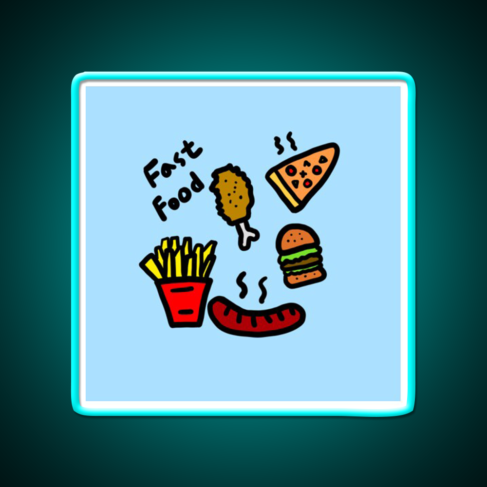 Fast Food Led Neon Sign For Burger Place Restaurant Neon Sign Rgb Color