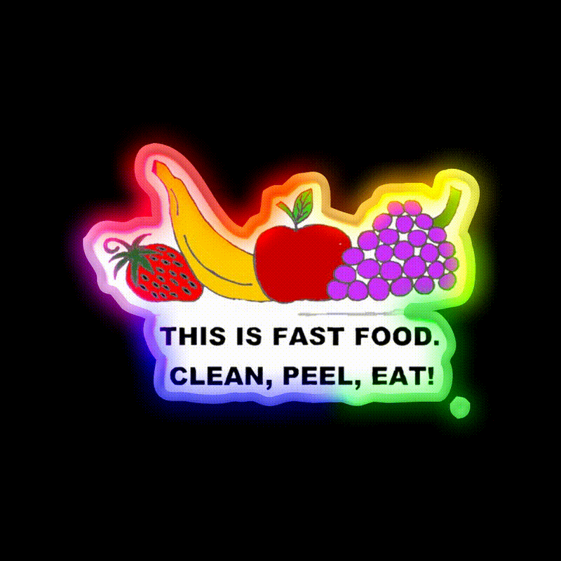 Fast Food Led Neon Sign For Burger Place Retro Diner Neon Sign Rgb Color
