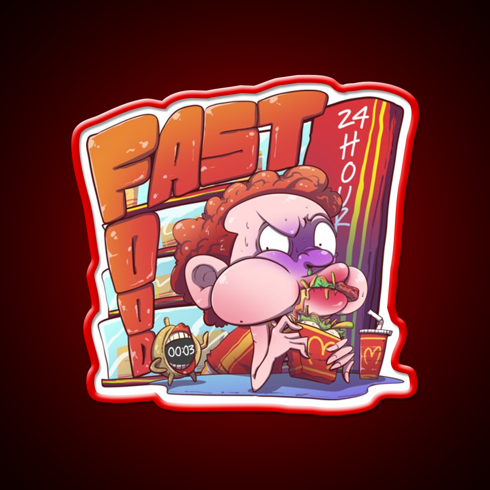 Fast Food Led Neon Sign For Burger Place Wall Decor Neon Sign Rgb Color