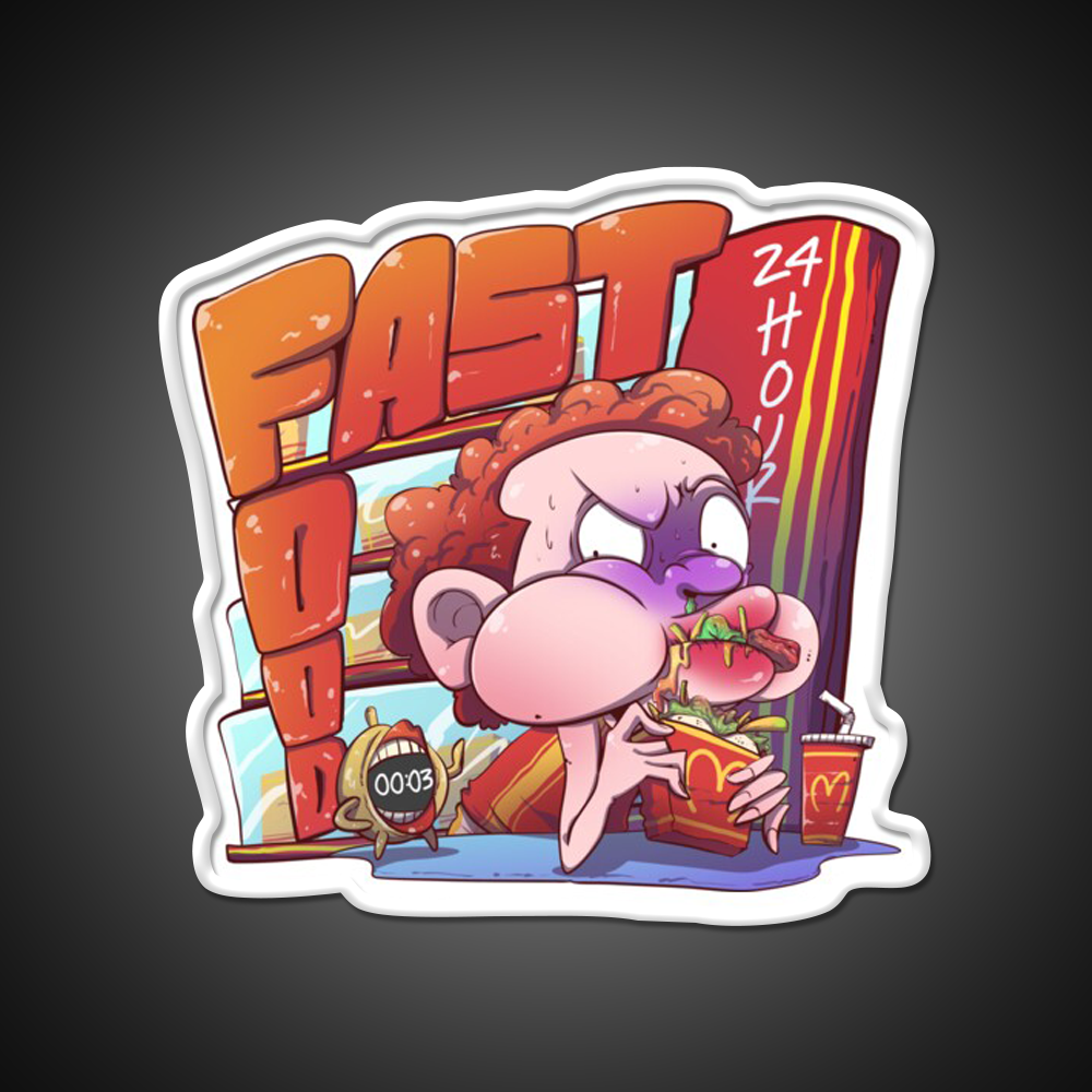 Fast Food Led Neon Sign For Burger Place Wall Decor Neon Sign Rgb Color