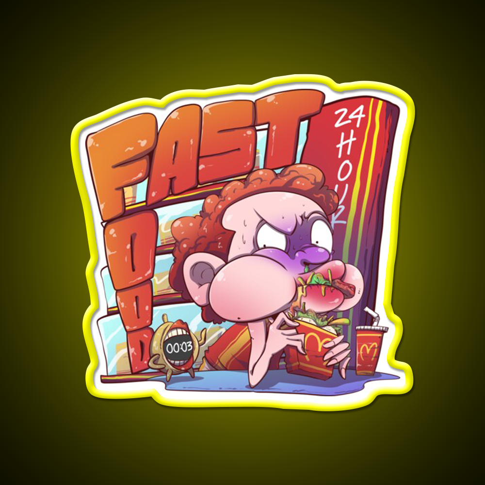 Fast Food Led Neon Sign For Burger Place Wall Decor Neon Sign Rgb Color