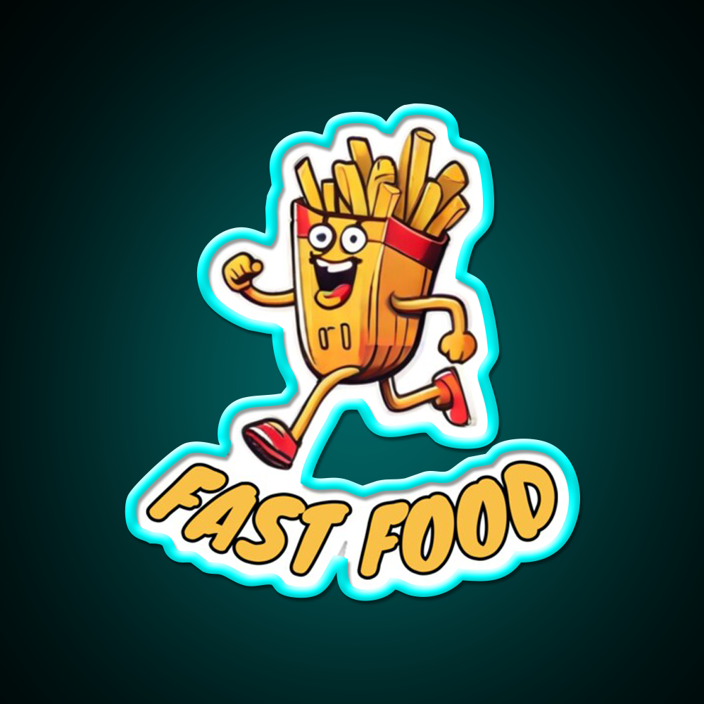 Fast Food Led Neon Sign For Burger Place Wall Decor Neon Wall Sign Rgb Color