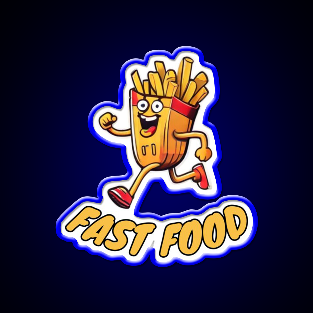 Fast Food Led Neon Sign For Burger Place Wall Decor Neon Wall Sign Rgb Color