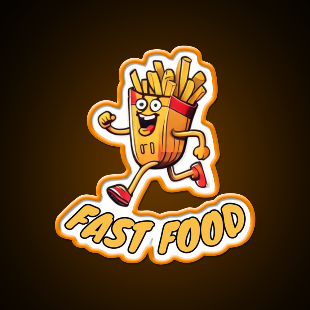 Fast Food Led Neon Sign For Burger Place Wall Decor Neon Wall Sign Rgb Color