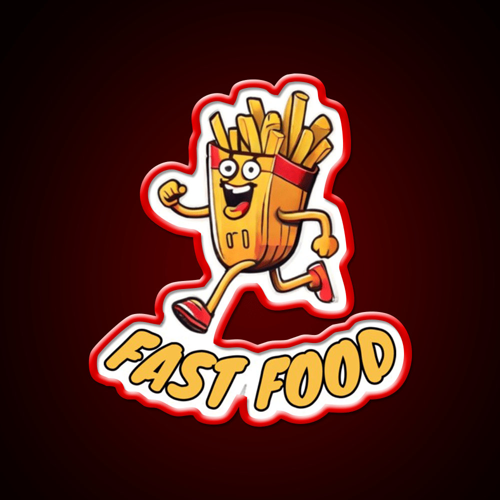 Fast Food Led Neon Sign For Burger Place Wall Decor Neon Wall Sign Rgb Color - Shineneon