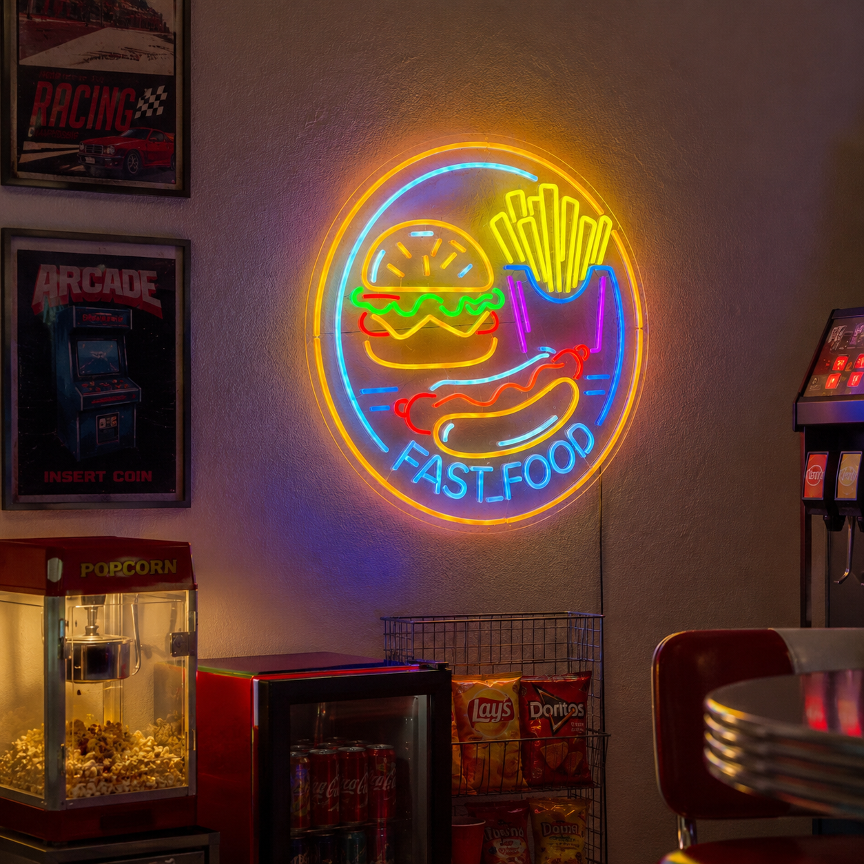 Fast Food LED Neon Sign Wall Neon Sign - 03 Real Lifestyle Scene