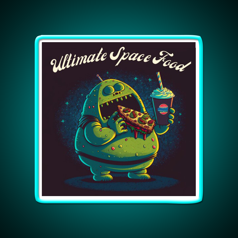 Fast Food Lover Alien Space Food Fast Food Led Neon Sign For Burger Place Rgb Color