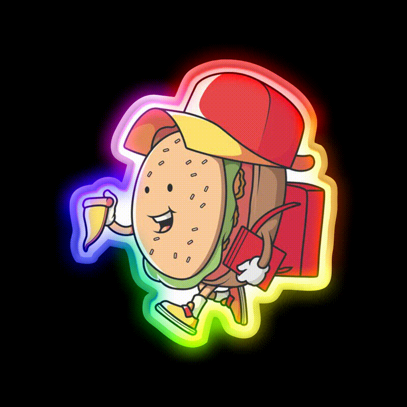 Fast Food Lovers Burger Fast Food Led Neon Sign For Burger Place Rgb Color