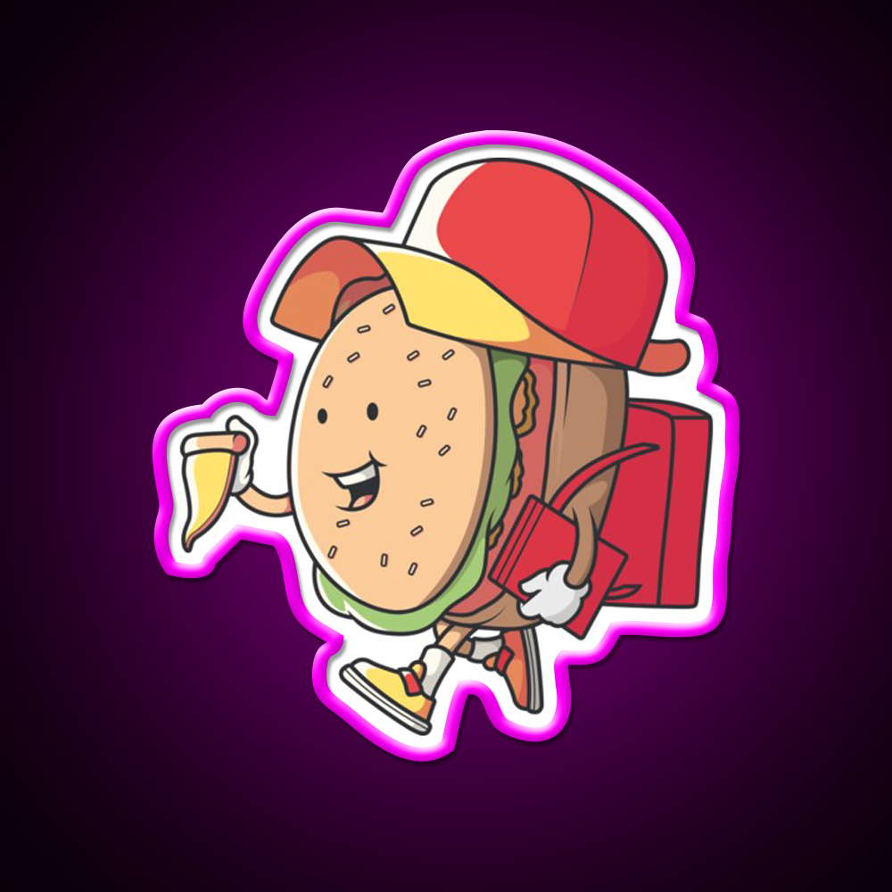 Fast Food Lovers Burger Fast Food Led Neon Sign For Burger Place Rgb Color