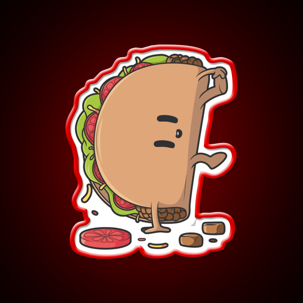Fast Food Lovers Capoeira Taco Fast Food Led Neon Sign For Burger Place Rgb Color - Shineneon