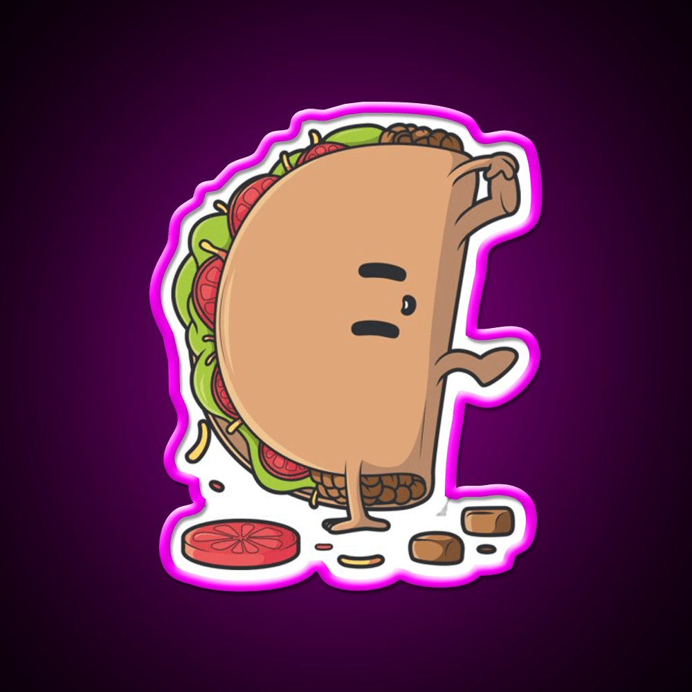 Fast Food Lovers Capoeira Taco Fast Food Led Neon Sign For Burger Place Rgb Color - Shineneon
