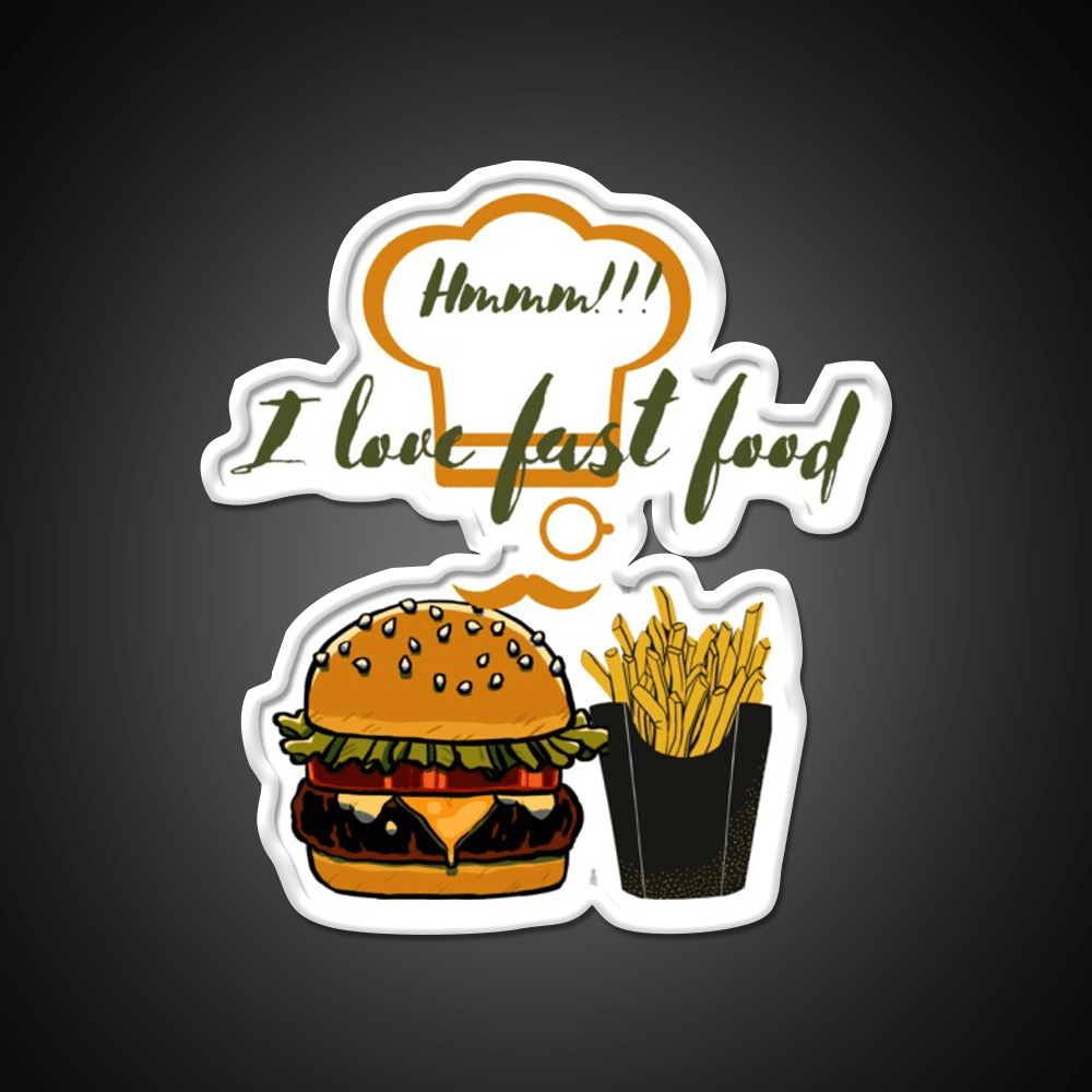 Fast Food Lovers Eating Times Fast Food Led Neon Sign For Burger Place Rgb Color - Shineneon