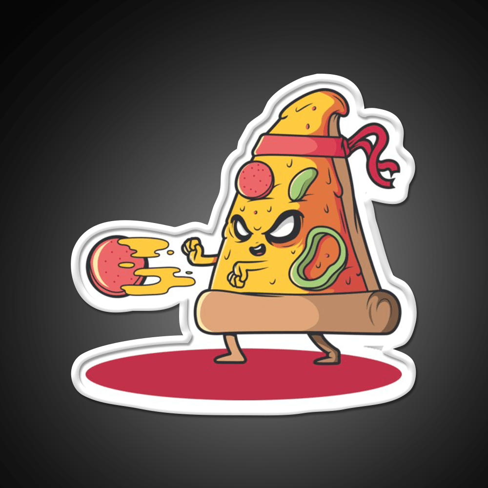 Fast Food Lovers Fighter Pizza Fast Food Led Neon Sign For Burger Place Rgb Color - Shineneon