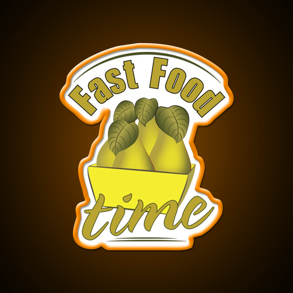 Fast Food Time Fast Food Led Neon Sign For Burger Place Rgb Color - Shineneon