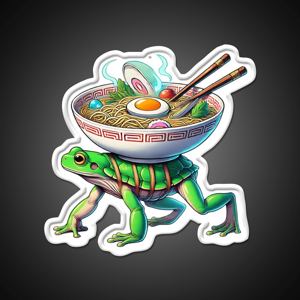 Fast Frog Ramen Fast Food Led Neon Sign For Burger Place Rgb Color - Shineneon